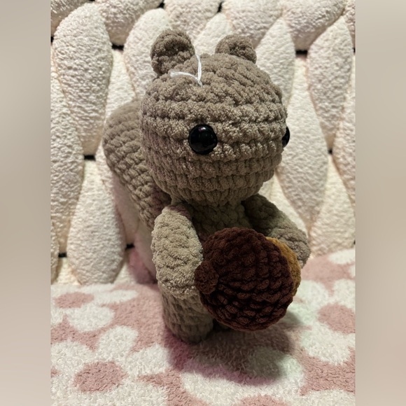 Crochet Squirrel with Acorn Plush - Picture 1 of 3